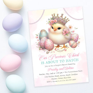 En liten kyckling baby kyckling baby shower inbjud inbjudningar