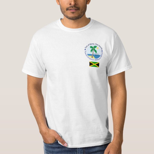 En liten logotyp för familj tee shirt (Framsida)