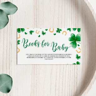 En liten lucky Charm Baby Shower Bok-begäran Tilläggskort