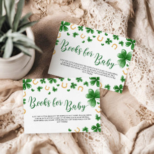 En liten lucky Charm Baby Shower Bok-begäran Tilläggskort