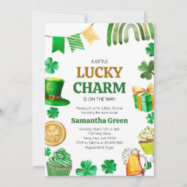En liten lucky Charm Baby Shower Inbjudningar