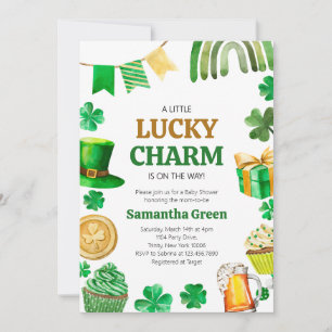En liten lucky Charm Baby Shower Inbjudningar