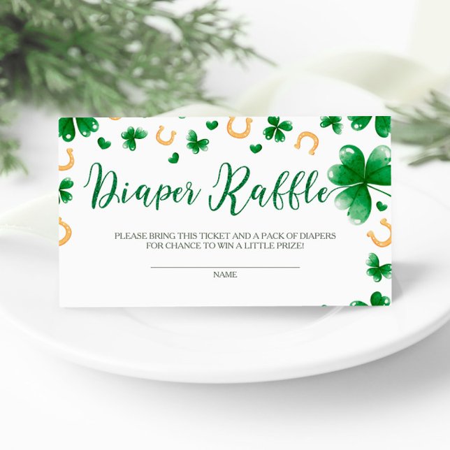 En liten lucky Charm Baby Shower Raffle Tilläggskort (Skapare uppladdad)