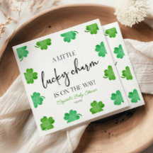 En liten lucky Charm Grönt Klöver Baby Shower