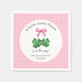 En liten lucky Charm Shamrock Baby Shower Pappersservett