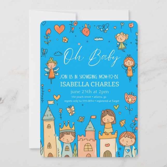 En liten man är på väg inbjudningar (Framsida)