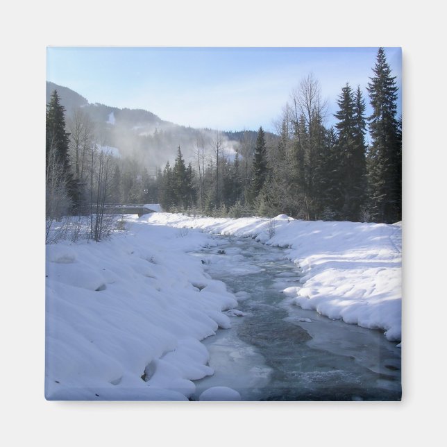 En liten morgonpromenad till Whistler Village Magnet (Framsidan)