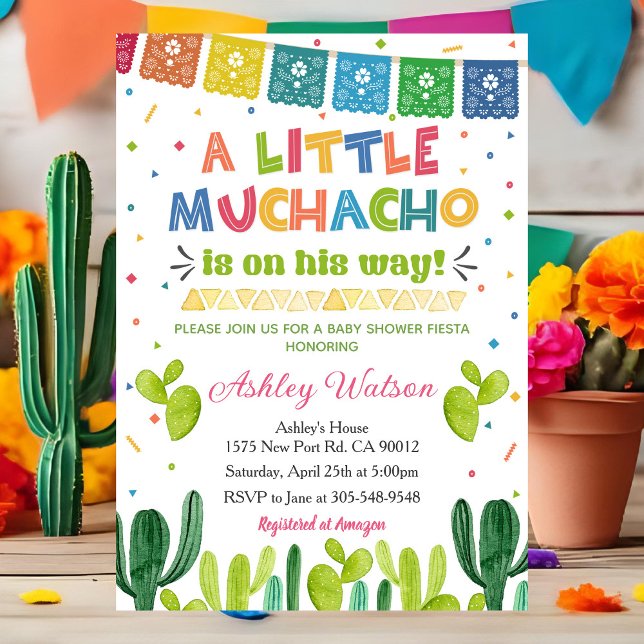 En Liten Muchacho Fiesta Baby Shower Inbjudan (Skapare uppladdad)