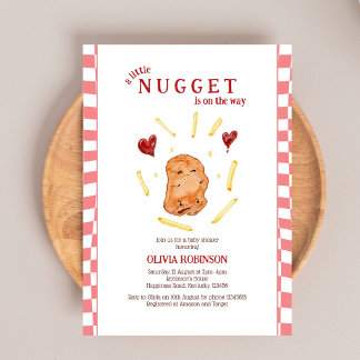 En liten nugget på väg - Baby Shower Inbjudningar