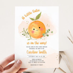 En liten Orange av citrusfrukter, babyskor Inbjudningar