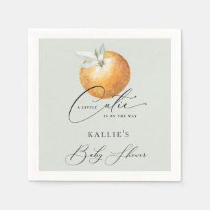 En liten Orange av citrusfrukter, babyskor Pappersservett
