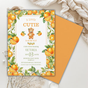 En liten Orange av Cutie-babyskor Inbjudningar