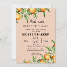En liten Orange Rosa Färg Baby Shower