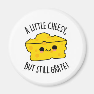 En liten ost men ändå Grate Funny Cheese Pun Magnet