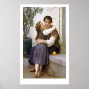 En liten övertalning 1890, Bouguereau Affisch