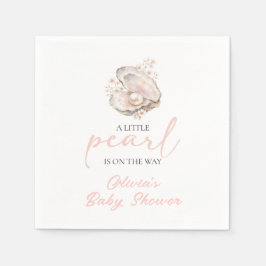 En liten pärla är på väg Kust Baby Shower Pappersservett