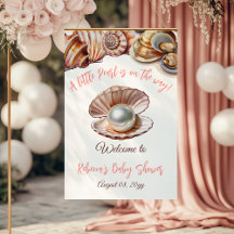 En liten pärla under Sea Baby Shower Välkommen