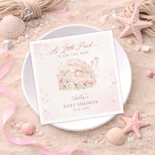 En liten pärlflicka baby shower pappersservett