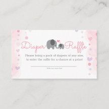 En liten peanut Elephant Girl Diaper Raffle