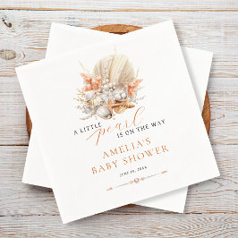 En liten Pearl Coastal Pearl Baby Shower Napkins Pappersservett