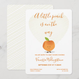 En liten persika är på väg att bli babyskare inbjudningar