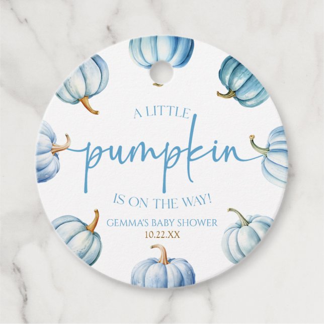 En liten pipa är på väg! Baby Shower Gåvor Etiketter (Framsida)