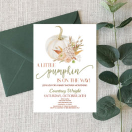 En liten pipa är på väg! Baby Shower Inbjudningar