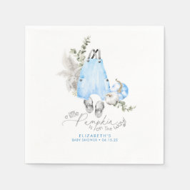 En liten pipa är på väg - en liten babyskugga pappersservett