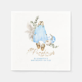 En liten pipa är på väg - en liten babyskugga pappersservett