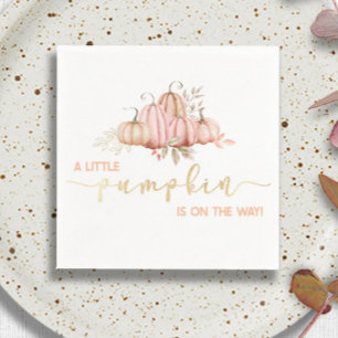 En liten pipa är på väg! Fall Baby Shower N Pappersservett