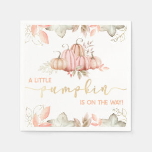 En liten pipa är på väg! Fall Baby Shower Pappersservett