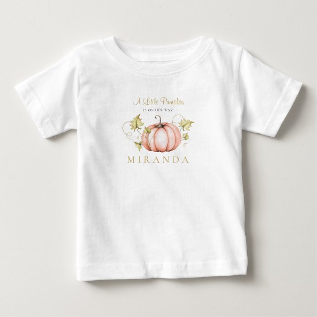 En liten pipa, babykläder, vattenfärg t shirt (Framsida)
