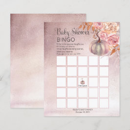 En liten pipa blåser Rosa Baby Bingo Card