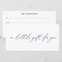 en liten present till dig Presentcertifikat 
