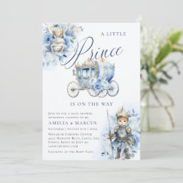 En liten Prince-Royal Blue Shower-inbjudan Inbjudningar