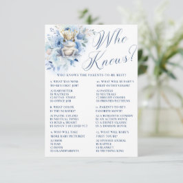 En liten Prince Royal Blue Shower Vem vet? Inbjudningar