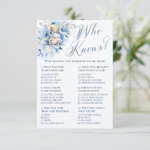 En liten Prince Royal Blue Shower Vem vet? Tilläggskort