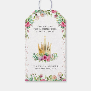 En liten Princess-Blommigt Presentetikett