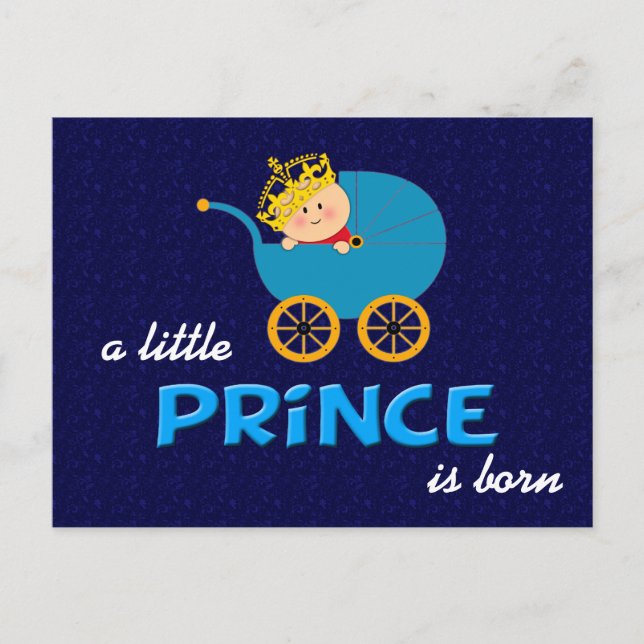 En liten prins är Born Postcard Vykort (Framsida)
