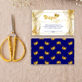 En liten prins Baby Shower Diaper Raffle Biljett Tilläggskort