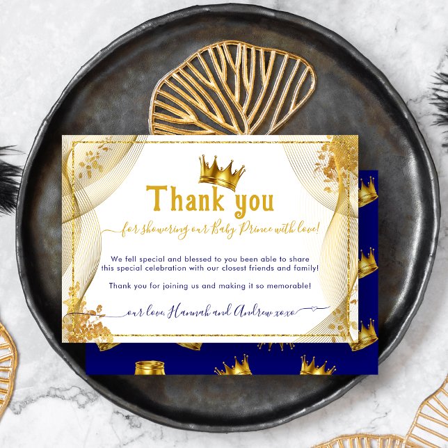 En liten prins Baby Shower Tack Kort (Skapare uppladdad)