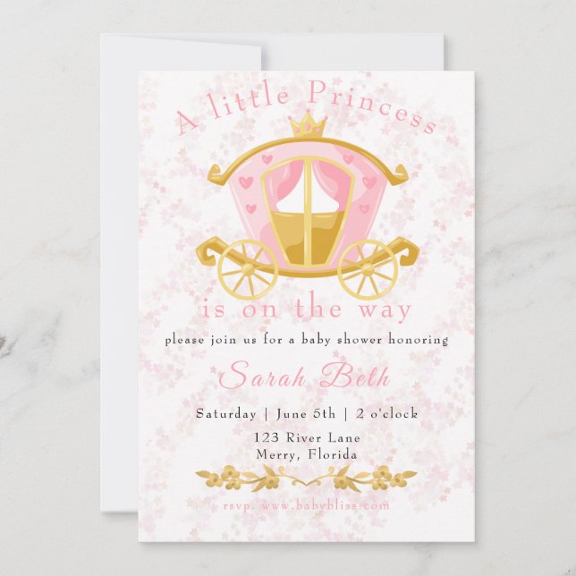 En liten prinsessa är på väg att bjudas in inbjudningar (Framsida)