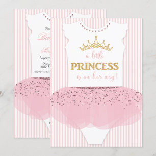 En liten prinsessa baby shower inbjudan