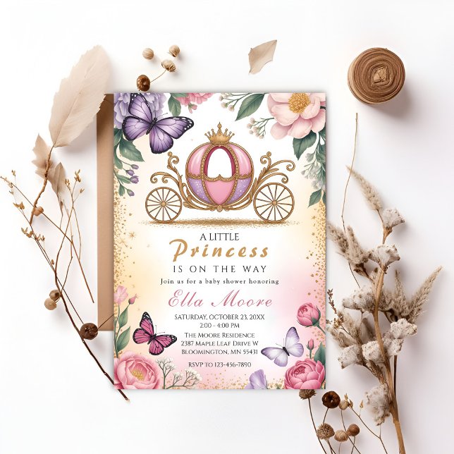 En liten prinsessa baby shower inbjudningar (Skapare uppladdad)