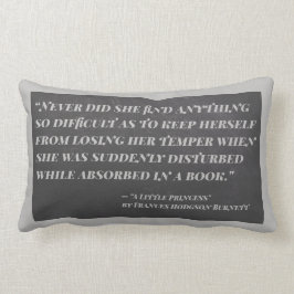 En liten prinsessa Bra Bok-citat Lumbarkudde