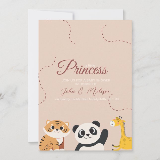 En liten prinsessa kommer inbjudningar (Framsida)