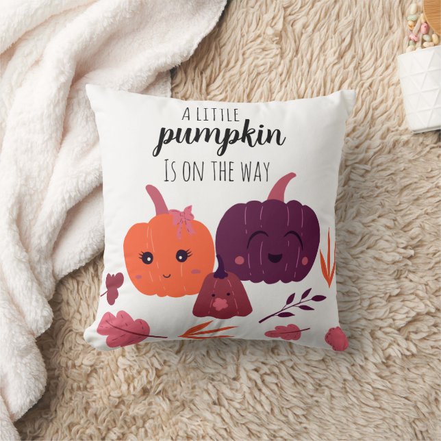 En liten pumpa är hur Cute Baby duschar Kudde (Filt)