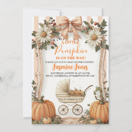 En liten pumpa är på väg Baby Shower Inbjudan