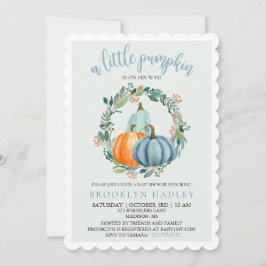 En liten pumpa är på väg - Baby Shower-inbjudan Inbjudningar