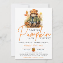 En liten pumpa är på väg Björn Bebis Baby Shower